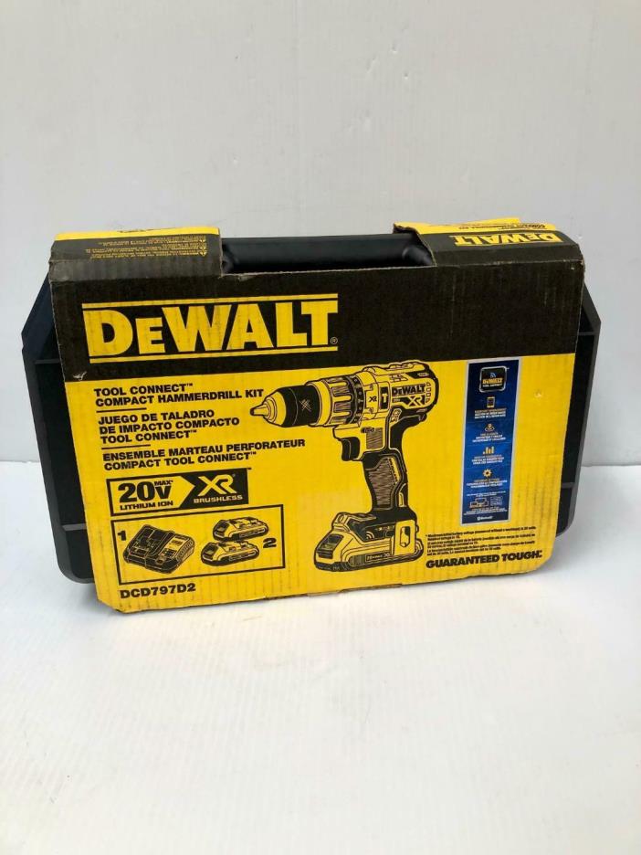 Dewalt Compact Hammer Drill Kit 20V LITHIUM ION DCD797D2 **NEW**