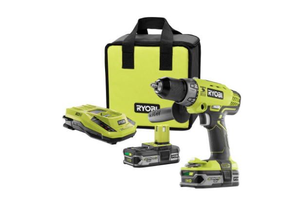 Ryobi 18-Volt ONE+ Lithium-Ion Cordless 1/2 in. Hammer Drill/Driver (P1812)