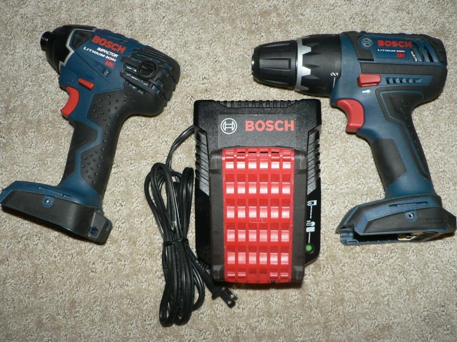 BOSCH 18V DDS181A & 25618 Impact Drill Driver Kit w/ Batt, Charger, Bundle