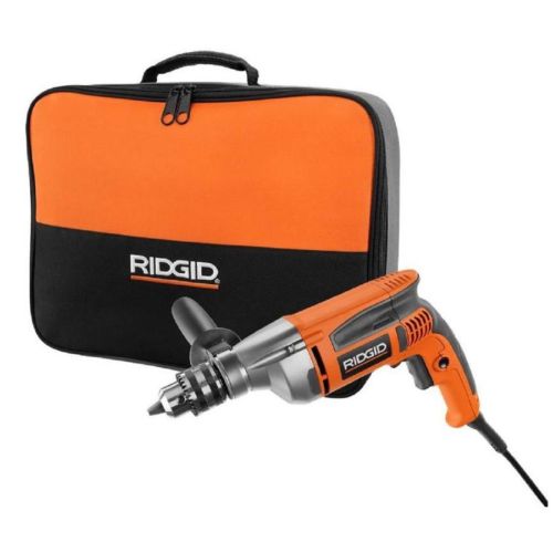 RIDGID 8-Amp 1/2 in. Heavy-Duty Variable Speed Reversible Drill Corded With Case