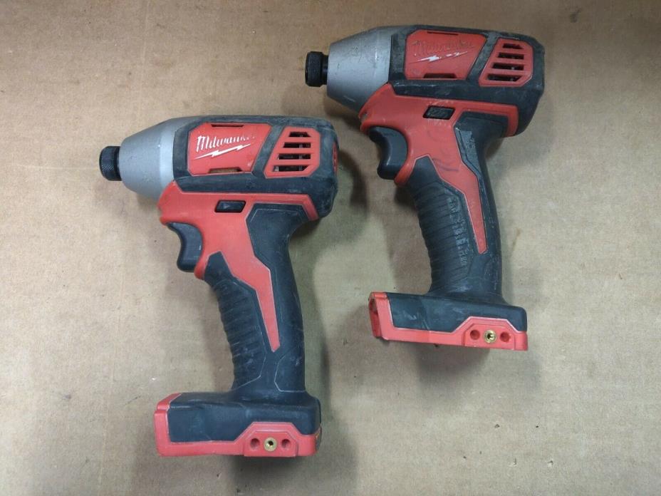 TWO Milwaukee 2656-20 18V Cordless Hex  Impact Driver PARTS REPAIR NOT WORKING