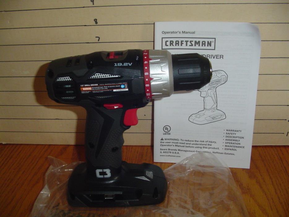 NEW CRAFTSMAN C3 19.2v VOLT LITHIUM-ION COMPACT 1/2