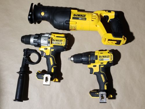 DEWALT 3pcs Tools Sawzall-Hammer Drill-Brushless Drill Driver *Tools Only*