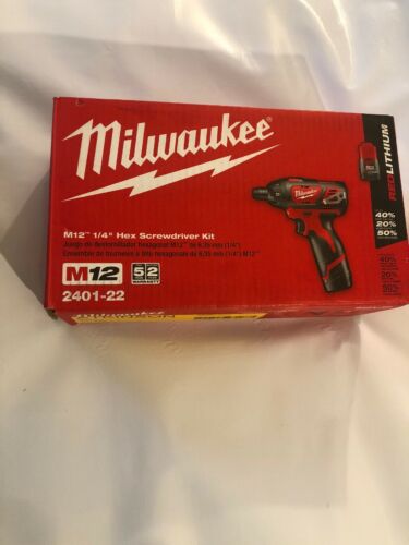 Milwaukee 2401-22 12V Li-Ion Cordless 1/4
