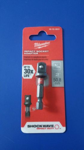 Milwaukee 1/4 in. x 3/8 in. Steel Square Socket Adapter ***6 PACK*** 48-32-5031