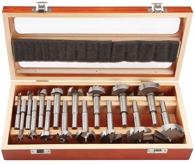 1/4 in. - 2-1/8 in. Forstner Drill Bit Set With 3/8 in. Shanks 16 Pc