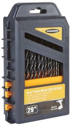 Brad Point Wood Drill Bit Set, 29 Pc