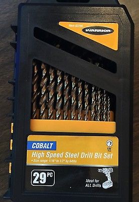 Cobalt 29pc High Speed Steel Drill Bit Set ~ New! $37 (Free Shipping)