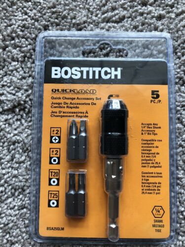 5-Piece Compact Quick Load Accessory Set by Bostitch - New - High Quality Tool!