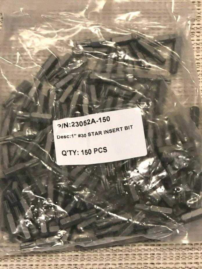 150 Pieces LUTZ TOOL Co. T30 Star 1-Inch Insert Bit #23052 Free Expedited Shippi