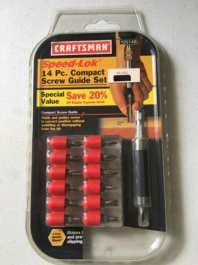 NEW Craftsman Speed-Lok 14-Piece Compact Screw Guide Set, Sears