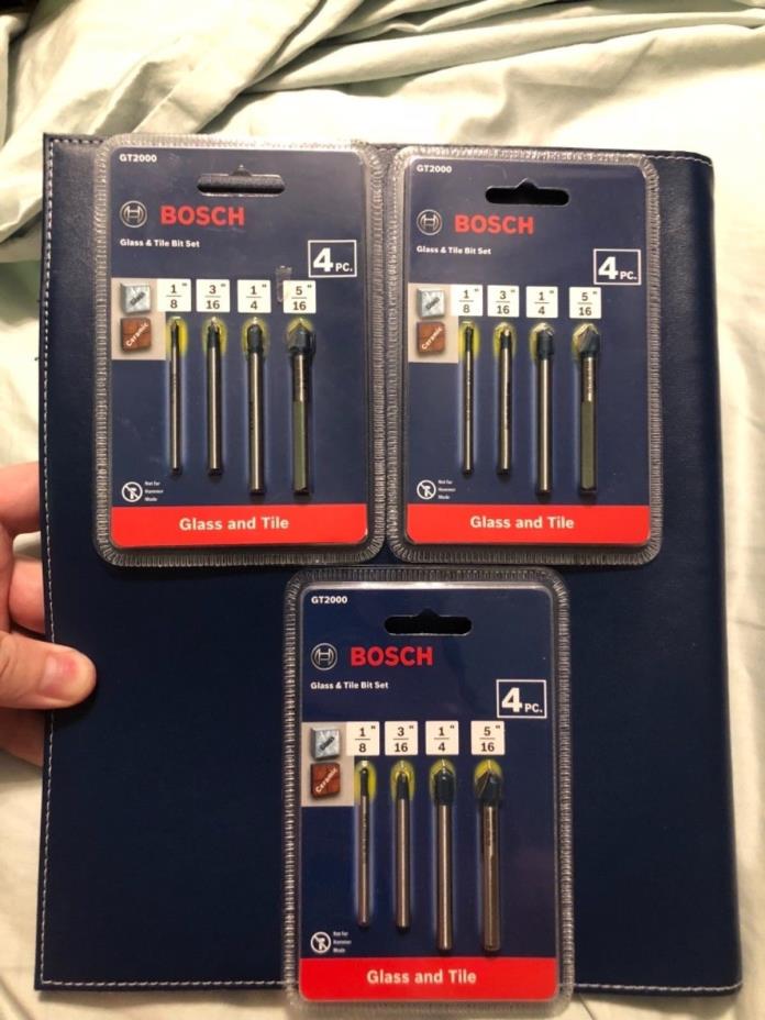 BOSCH GT2000 Glass and Tile Bit Set, 1/8-5/16, 4 Pc