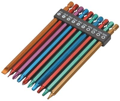 6 in. Color Coded Power Bit Set 10 Pc