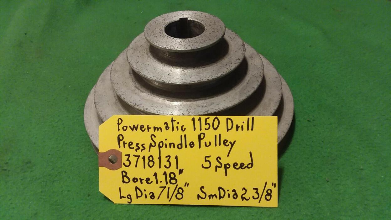 Powermatic 1150 Drill Press Spindle Pulley  3718131  5 Speed