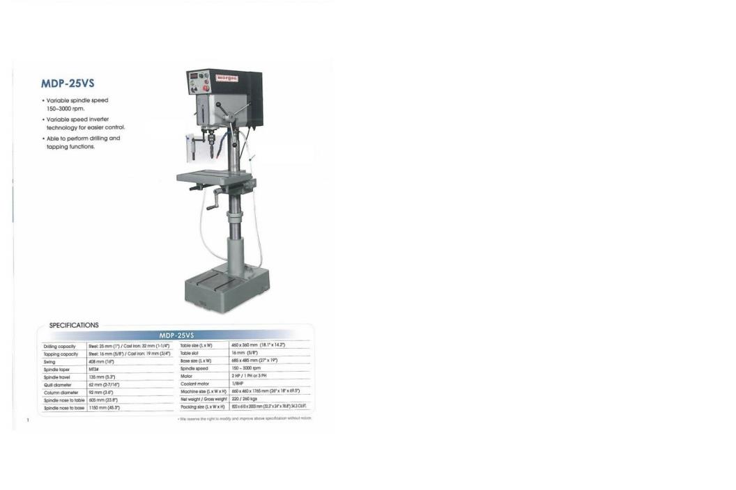 Drilling machine Morgon MDP-25VS