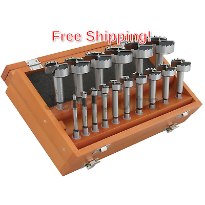 Steelex D3573 Forstner Bit Set with Hex Shank, 16-Piece