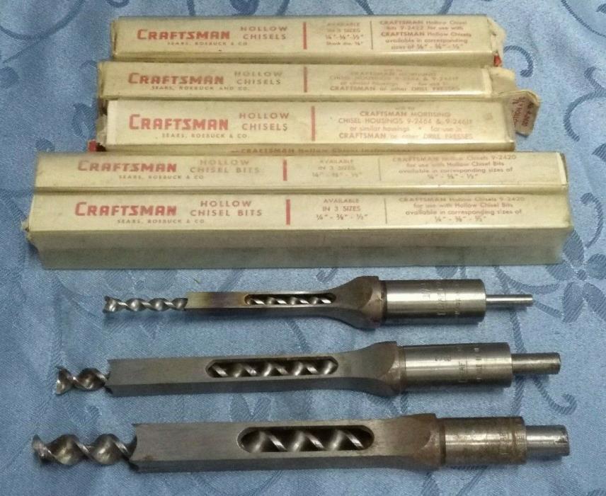 ~~Craftsman Hollow Chisel 9-2420 & Hollow Chisel Bits 9-2422 with boxes~~