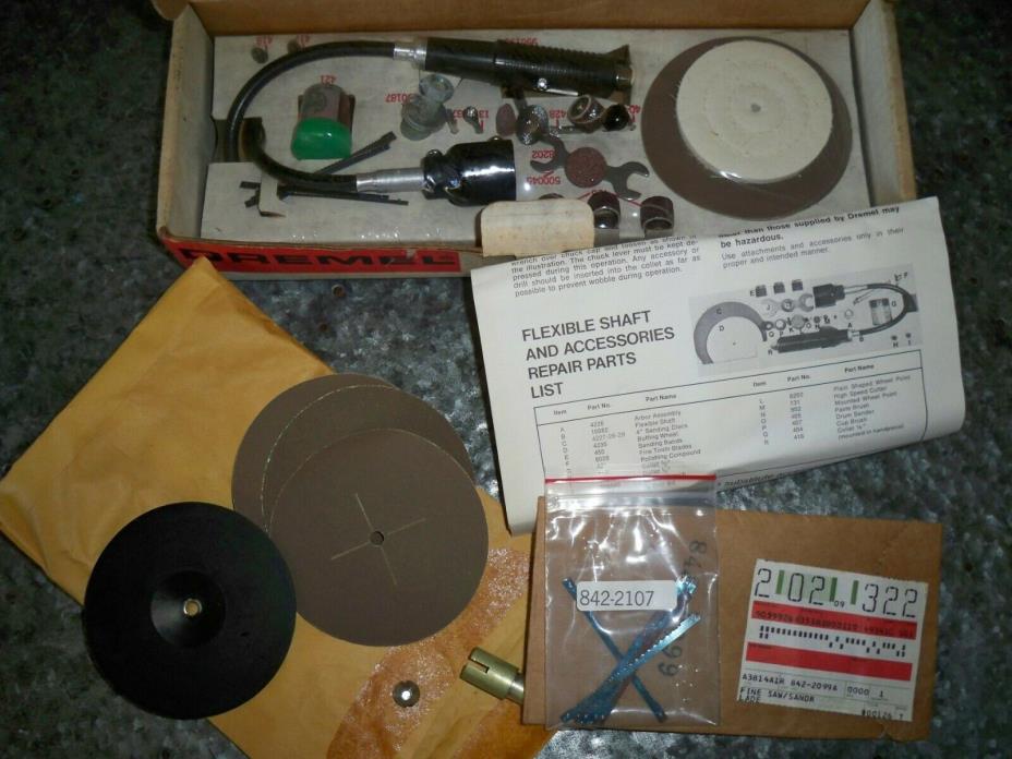 Dremel Moto-Shop Accessory Kit Model 573 ++ NEW Flexible Shaft Sander Buffer