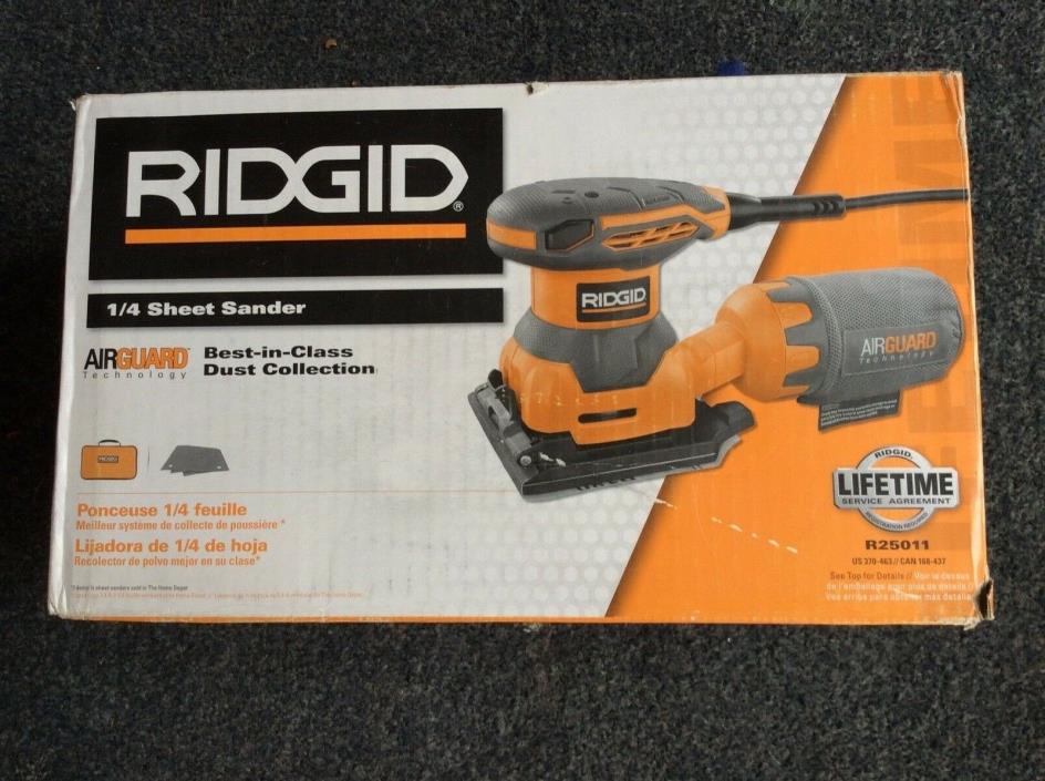 Rigid Corded 1/4 sheeted sander air guard LIGHTLY USED, WORKS PERFECT!