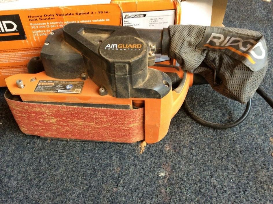 Ridgid Corded Belt Sander 3x18 LIGHTLY USED, WORKS PERFECT!