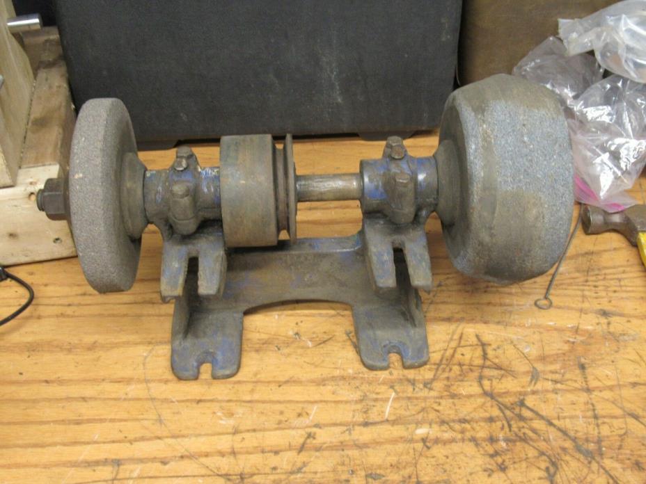 Bench Grinder Arbor vintage 3/4 shaft Arbor Heavy Duty V belt and Flat belt driv
