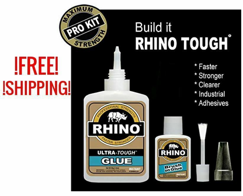 Rhino Glue Kit Industrial Strength Adhesives Max Bond - Super Tough 60 - gram