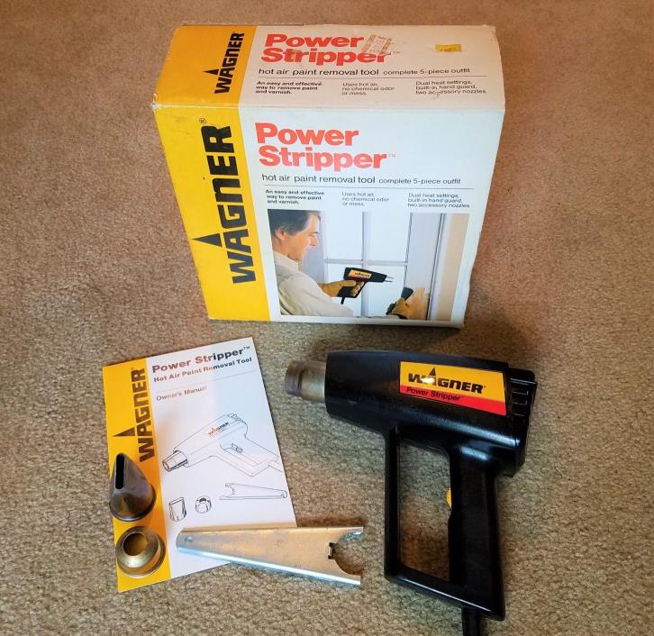 1400 WATT WAGNER (5PC) HOT AIR POWER STRIPPER ~ Removes Paint & Varnish ~ MINT!