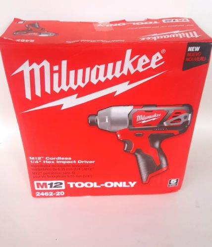 Milwaukee 2462-20 M12 1/4 Hex Impact Driver 12volt  (Tool-Only)  Free Shipping