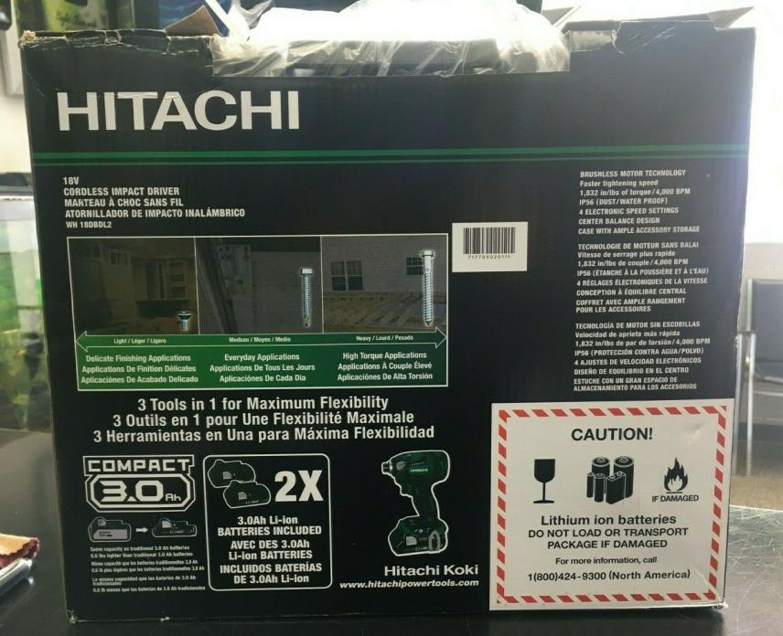 Hitachi Triple Hammer WH18DBDL2 1/4