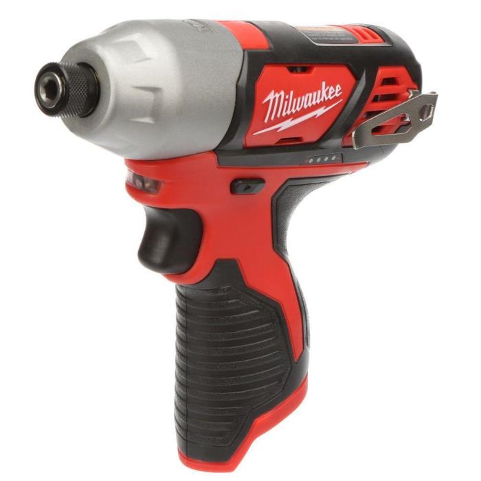 Milwaukee 2462-20 M12 12-Volt 1/4-Inch Hex Impact Driver w/ Belt Clip