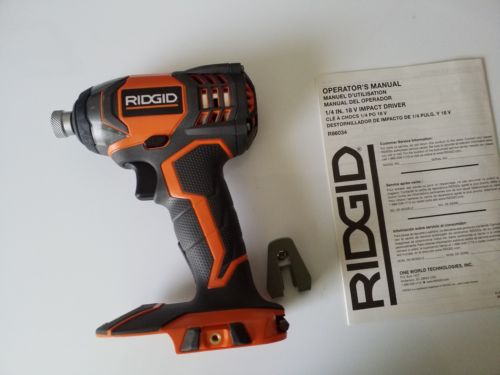 Ridgid R86034 18V 18 Volt 1/4” Hex X4 Lithium Ion Cordless Impact Driver