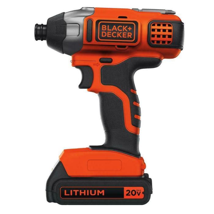 Impact Driver Black & Decker BDC120C 20V Max Cordless battery and charger