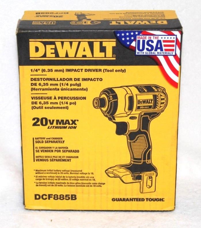 Dewalt DCF885B 20V MAX Lithium-ion Cordless 1/4