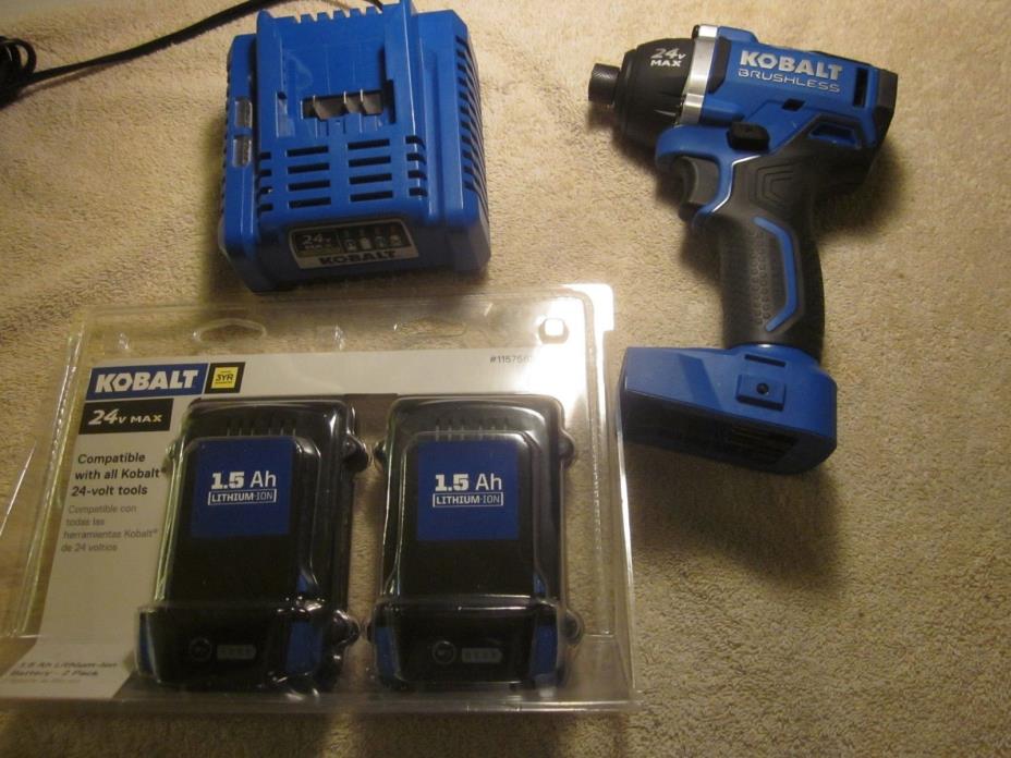 Kobalt KID 324B-03 Volt Lithium Ion Brushless Drill , Charger w/ 1.5 ah Battery