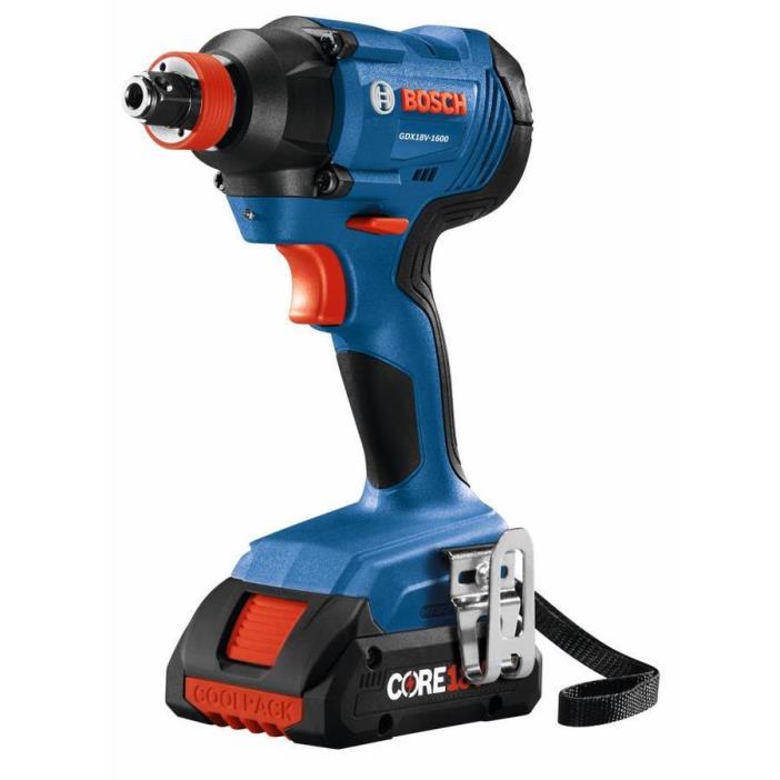 Bosch 18V 1/4 In & 1/2 In Two-In-One Socket-Ready Impact Driver GDX18V-1600N new
