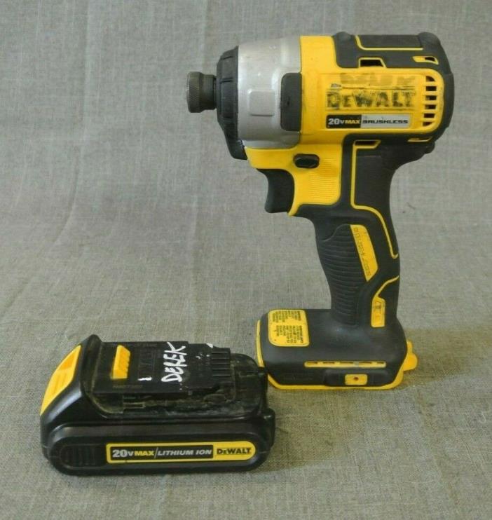 DEWALT DCF787 20V 1/4'' BRUSHLESS IMPACT DRIVER W/BATTERY (123204-12 NW)