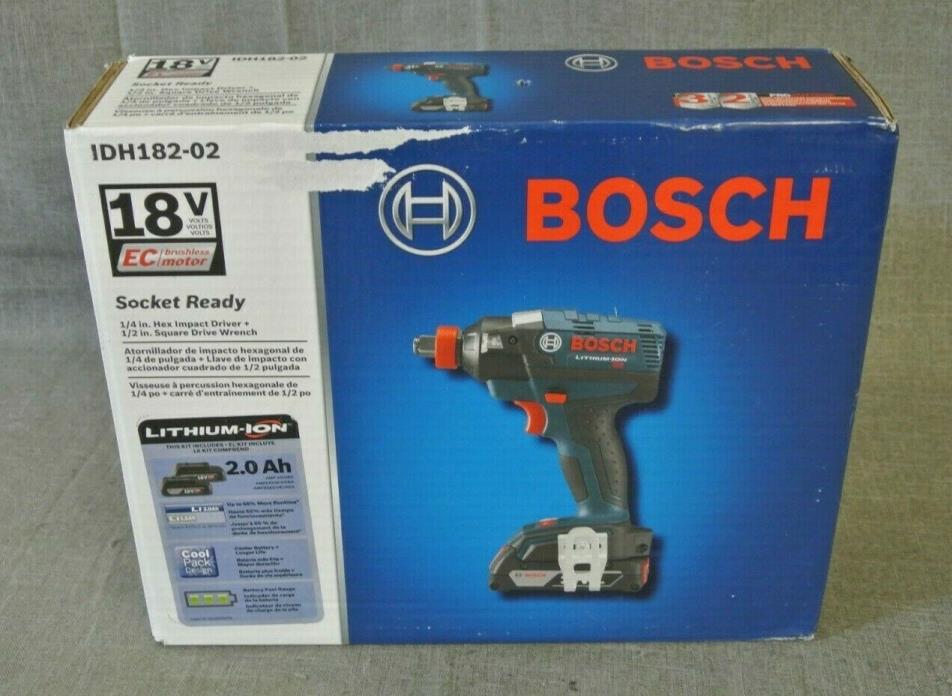 BOSCH IDH182-02 SOCKET 1/4'' HEX IMPACT DRIVER SQUARE DRIVE WRENCH (104301-7 H)