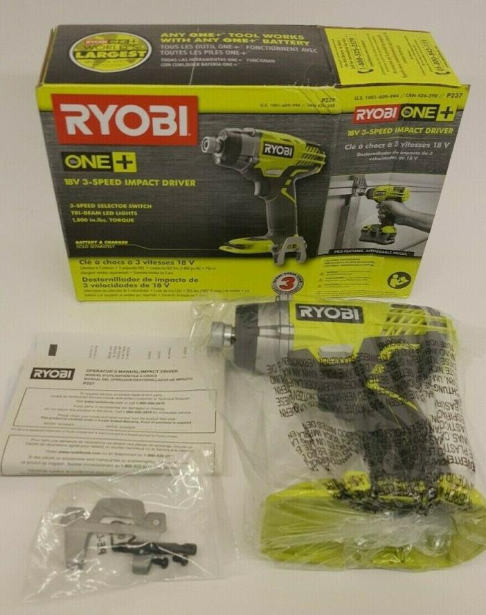 Ryobi  P237 18-Volt ONE+ Cordless 3-Speed 1/4 in. Hex Impact Driver FREE SHIP