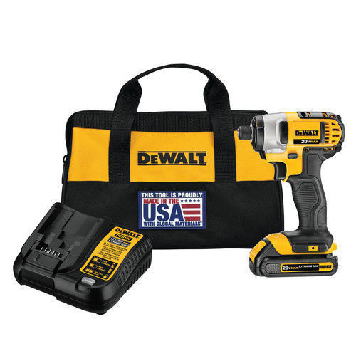 DEWALT DCF885C1 20 Volt Max 20v Lithium Ion 1/4-inch Cordless Impact Driver Kit