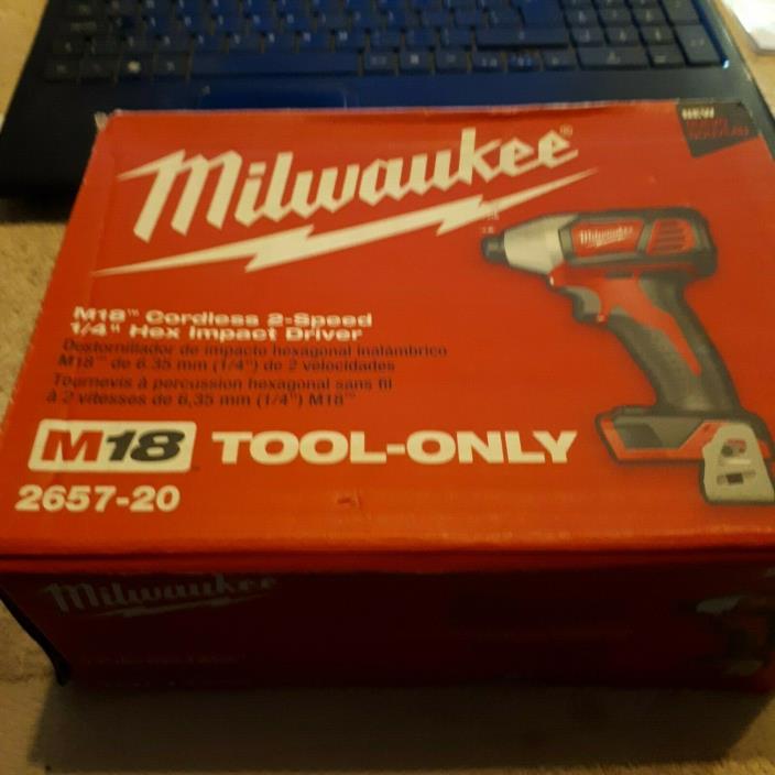 MILWAUKEE M18 CORDLESS 2-SPEED  14 HEX IMPACT DRIVER TOOL ONLY NEW!