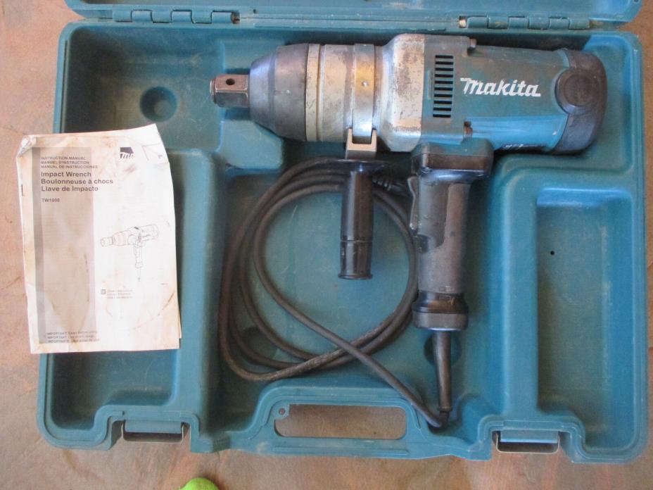 Makita TW1000 Corded Impact Wrench With Case. 1