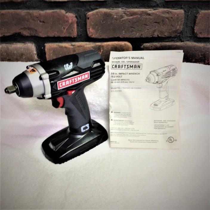 NEW C3 Craftsman 19.2v VOLT 3/8 Inch Impact Wrench 315.ID2000