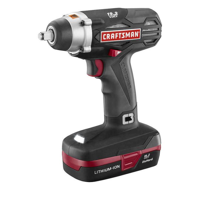 Craftsman 36558 - C3 3/8 In. 19.2V Li-Ion Cordless Impact Wrench Kit - New