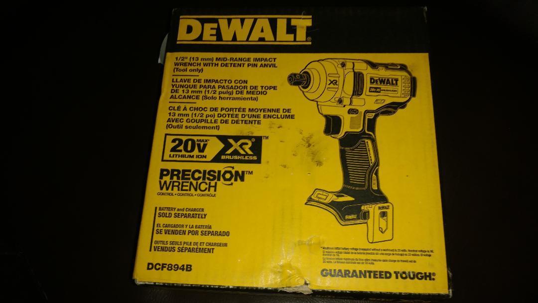 DCF894B DEWALT MAX 20V BRUSHLESS MID-RANGE IMPACT WRENCH *Brand New/Bare*