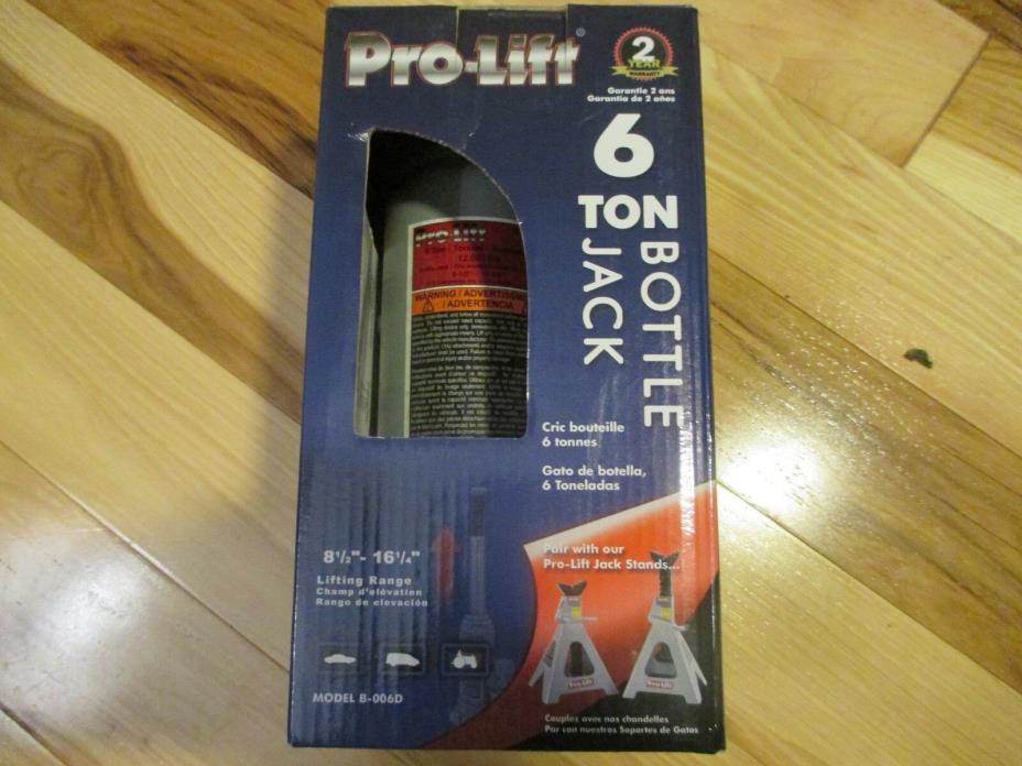 Pro Lift Pro-Lift B-006D Grey Hydraulic Bottle Jack 6 Ton Capacity Brand New!!!