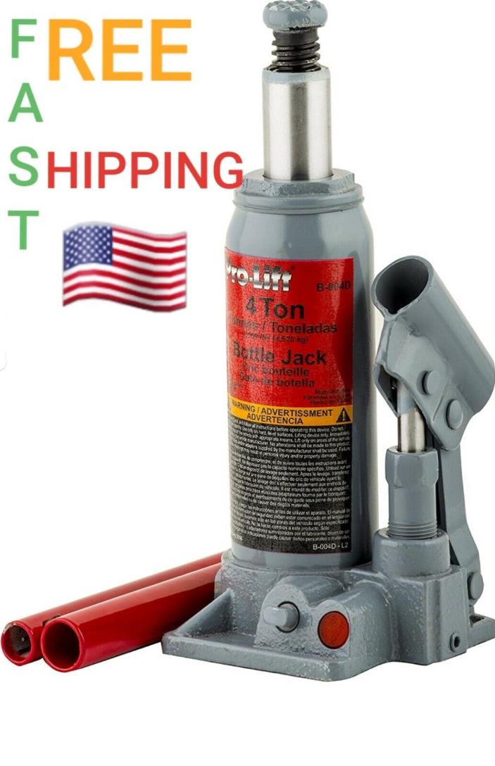 Emergency Hydraulic bottle jack 4 Ton capacity Car Truck Shop Tools