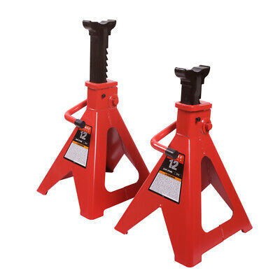 Sunex 1012 12T Self-Locking Jack Stands (Pair) Four Legged Steel Base with Pads