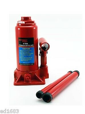 6 Ton/ 13,200 lbs Hydraulic Bottle Jack w/ Release-valve, Top with Cross Grooves
