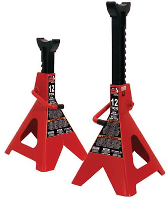 Torin Big Red Steel Jack Stands: 12 Ton Capacity, 1 Pair