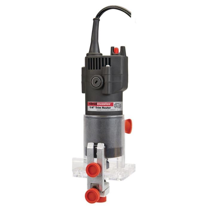 NEW DRILL MASTER 62659  1/4 in. 2.4 Amp Trim Router Flush Trimming Woodworking